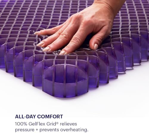 Purple Royal Seat Cushion, Portable 2 Inch Gel Seat Cushion, GelFlex Grid