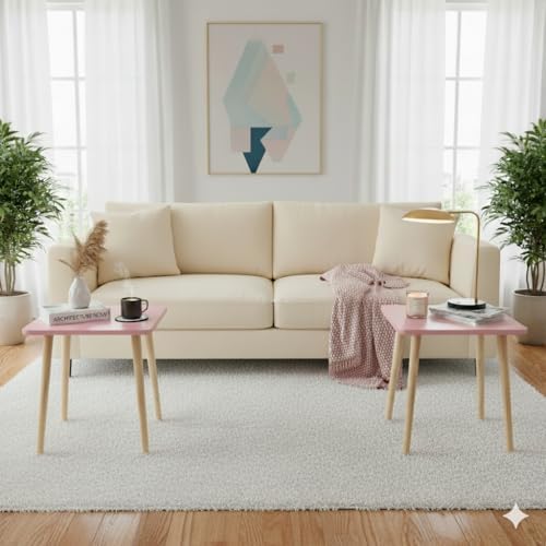 FORAOFUR Side Table Set of 2, Modern Side Table Accent Tables for Small Space...