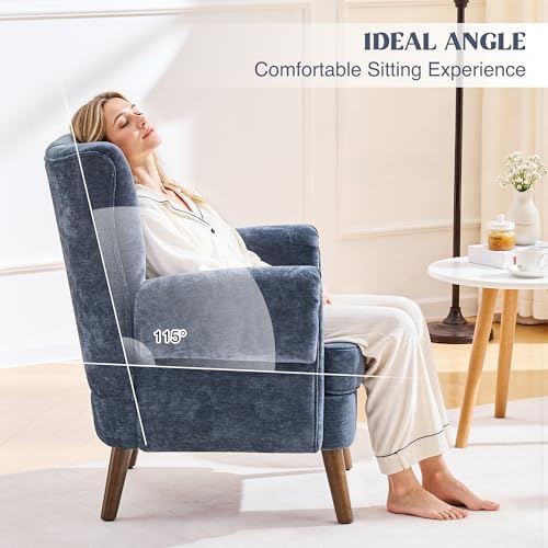 Wingback Accent Chairs for Living Room, Mid-Century Modern Living Room Chairs...