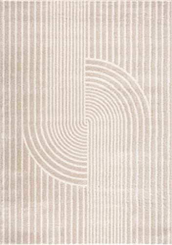 Abani Area Rug for Living Room -Nuevo 6' x 9' Beige Arch Pattern Area...