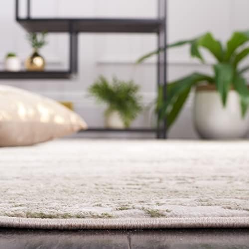 SAFAVIEH Meadow Collection Area Rug - 6' x 9', Beige & Sage, Mode...