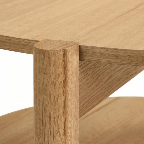 Furniture of America Hoska Modern 34.4-inch Round Coffee Table, Natural