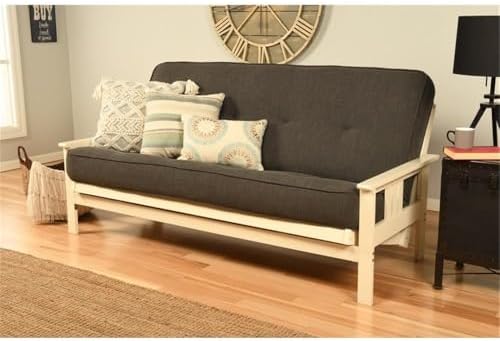 Pemberly Row 8" Full Size Spring Futon Mattress Replacement, Linen Sleep...