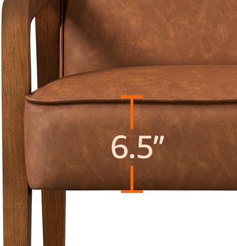 Yaheetech Accent Chair, Mid-Century Modern, Light Brown