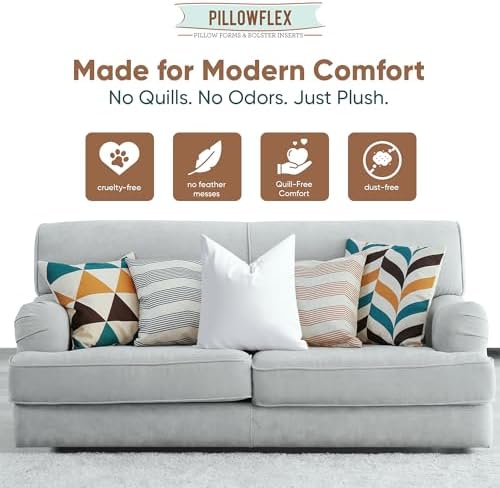 Pillowflex Synthetic Down Pillow Insert 22x22 in - Karate Chop Pillow | Large...