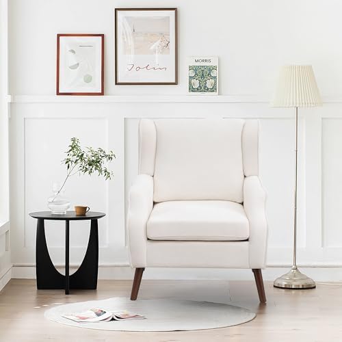Accent Chair for Living Room,Mid Century Modern Wingback Chair for Bedroom,Up...