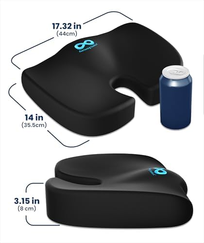 Everlasting Comfort Doctor Recommended Memory Foam Seat Cushion for Office Ch...