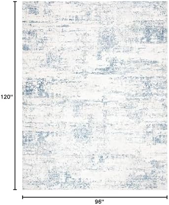 SAFAVIEH Amelia Area Rug 8'x10', Modern Ivory & Blue ALA700A