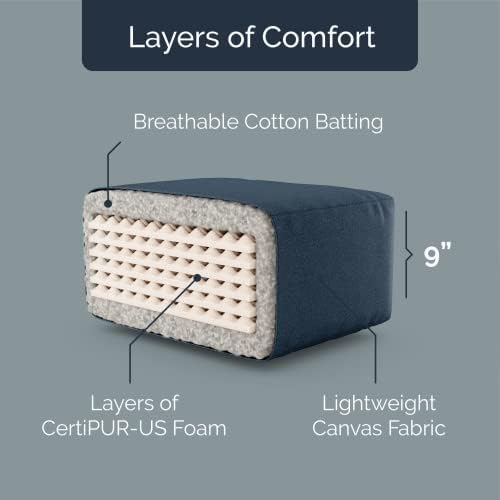Loosh Home | 10" Full Size Futon Sofa Bed Foam Mattress - USA Made, Beig...