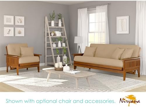 Nirvana Futons Eastridge Futon Set - Full Size, Frame, 8" Mattress, Micr...
