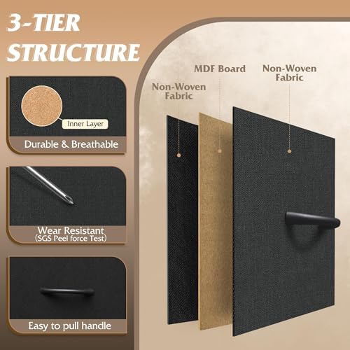 WLIVE LED Dresser for Bedroom, 3 Drawers with Hanging Rack, Black