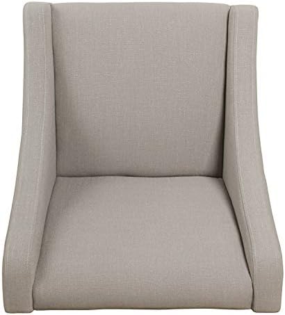 HomePop Classic Swoop Arm Accent Chair - Sand Dune