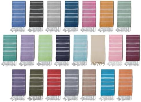 Turkish Beach Towel 100% Organic Cotton Extra Large Oversized (39 x 71 Inches...