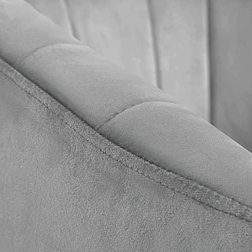 Yaheetech Barrel Accent Chair, Modern Cozy Vanity Chair, Gray