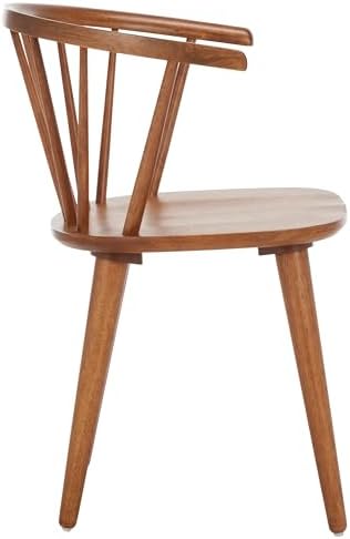 SAFAVIEH Blanchard Wood Accent Chair Set of 2, 17.9" Seat Honey AMH8512M