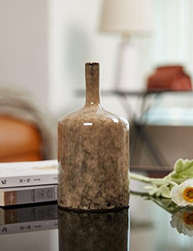 HAUCOZE Ceramic Flower Vase Decorative Sculpture Modern Home Decor 10.6Inch