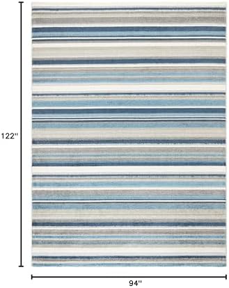 TOWN & COUNTRY EVERYDAY Rio Multicolor Stripe Indoor Outdoor Area Rug, UV...