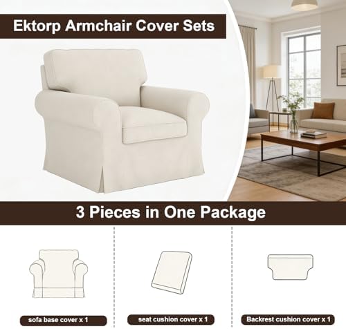 Ektorp Armchair Cover for The IKEA Ektorp Chair Slipcover Replacement,Couch C...