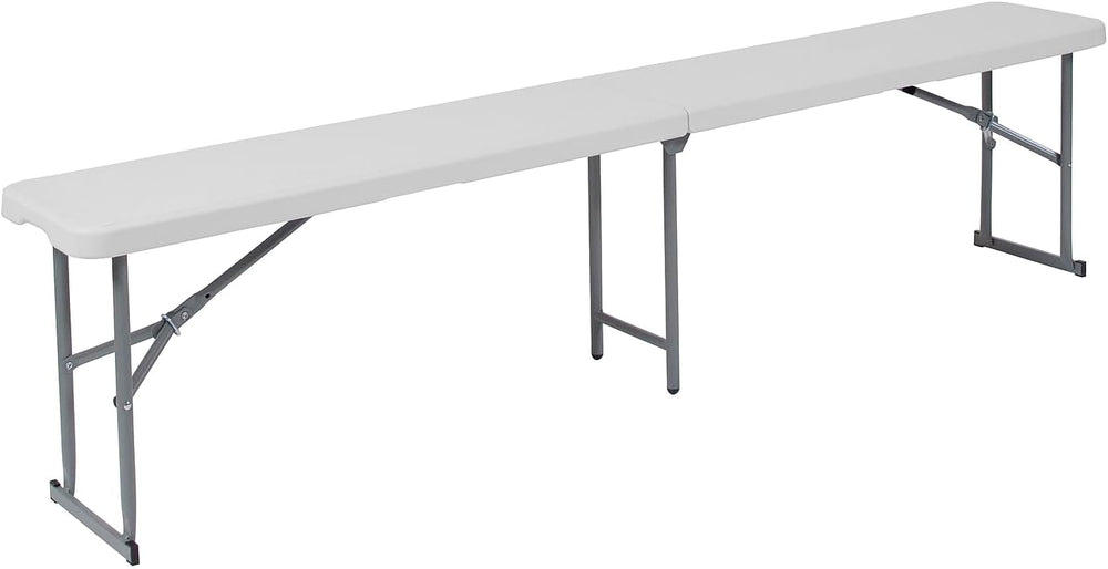 Flash Furniture Talbott 10.25''W x 71''L Bi-Fold Granite Whit...