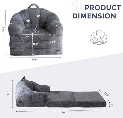 MAXYOYO Folding Sofa Bed, 2 in 1 Convertible Sofa to Lounger