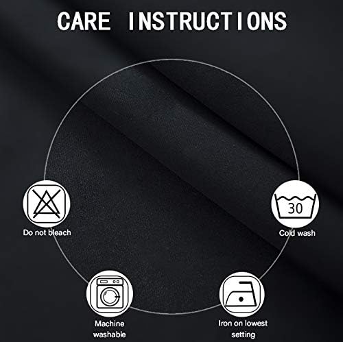 LEMOMO Blackout Curtains 66 x 84 inch/Black Curtains Set of 2 Panels/Thermal ...