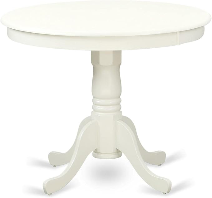 East West Furniture ANDR3-LWH-07 3 Piece Modern Dining Table Set Contains a R...