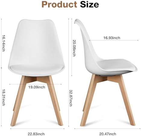 OLIXIS Dining Chairs Set of 4, PU Leather Accent Chairs for Living Room