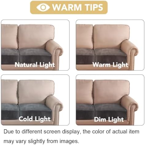H.VERSAILTEX Velvet Stretch Couch Cushion Cover Plush Cushion Slipcover for C...