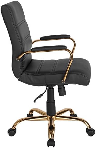 Flash Furniture Mid-Back Black LeatherSoft Executive Swivel Office Chair with...