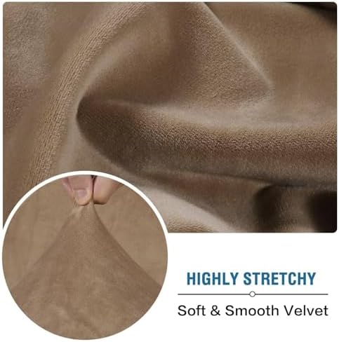 H.VERSAILTEX Velvet Stretch Couch Cushion Cover Plush Cushion Slipcover for C...