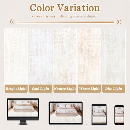Tosuoka Washable Rug 8x10 Area Rugs for Living Room, Beige Cream Abstract