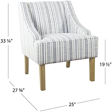 HomePop Swoop Arm Accent Chair - Ivory Stripe