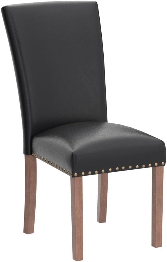 COLAMY Upholstered Parsons Dining Chairs Set of 2, PU Leather Dining Room Kit...
