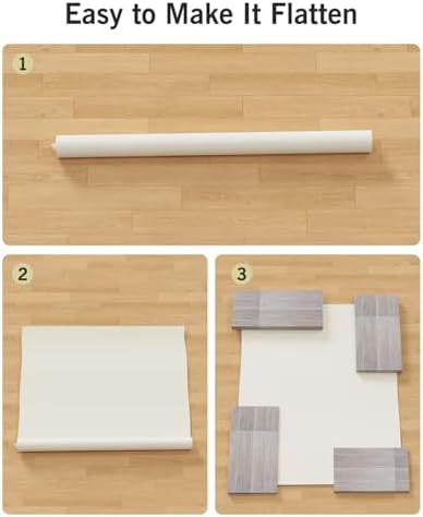 Beige Vinyl Floor Mat for Home, 3'×5' Waterproof Area Mat for Lving Room