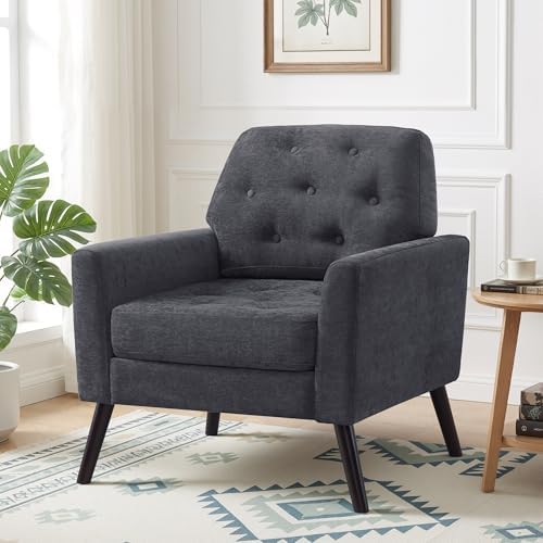 Accent Chair for Living Room, Mid Century Modern Reading Chair, Upholstered A...