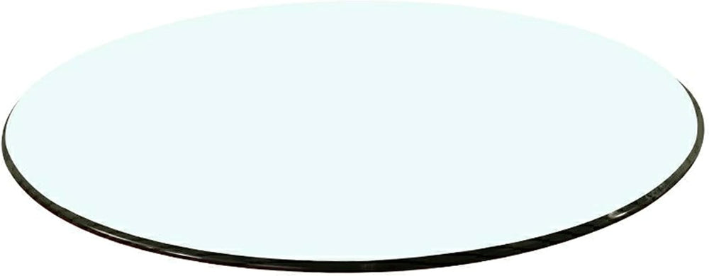 TesNus 40" Clear Round Glass Table Top, 2/5" Thick Tempered Glass T...