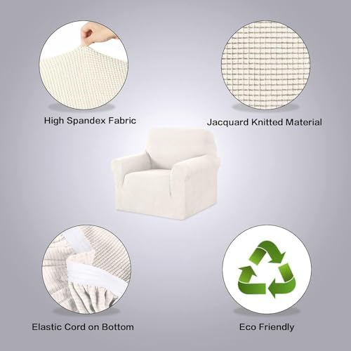 H.VERSAILTEX Armchair Cover Stretching Skid Resistance Couch Cover for Dogs W...
