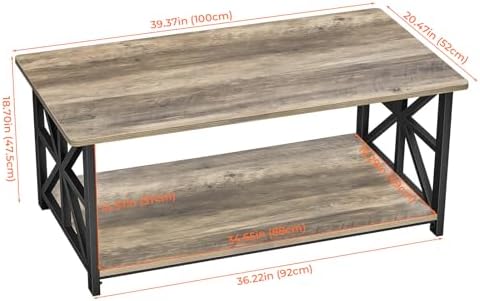 GreenForest Round Corners Coffee Table for Living Room
