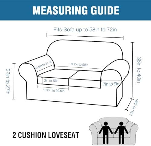 H.VERSAILTEX Real Velvet Plush 3 Piece Stretch Sofa Covers Couch Covers for 2...
