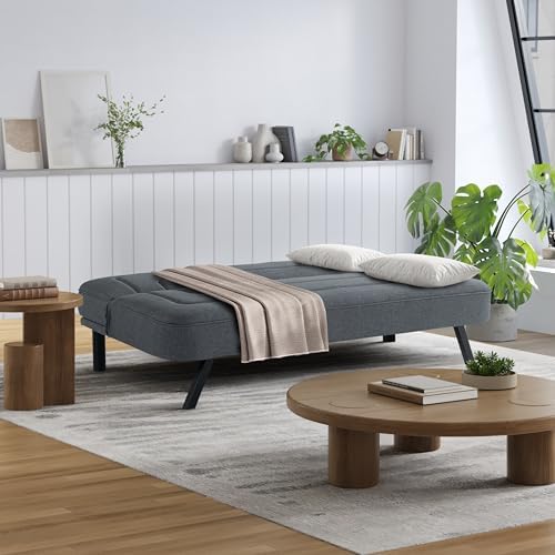Serta Fairwood 66.1" Convertible Futon Sofa, Short Twin Size, Modern Boh...
