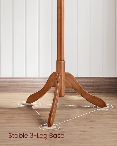 VASAGLE Solid Wood Coat Rack, Free Standing Tree-Shaped Coat Rack with 8 Hook...