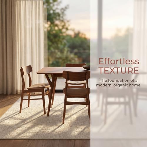 jxgzyy Neutral Area Rug 5 x 7 Cream Checked Carpet for Living Room