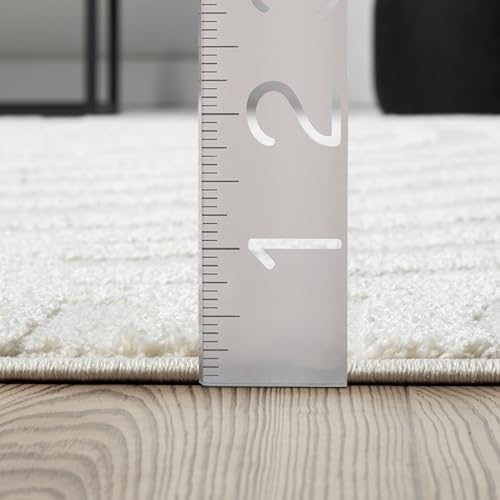 Abani Nomad Cream Tone-on-Tone Area Rug 6' x 9' for Living Room, Bedr...