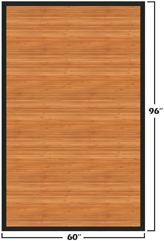 Red Lantern Bamboo Rug - Burnt Bamboo - 5' x 8'