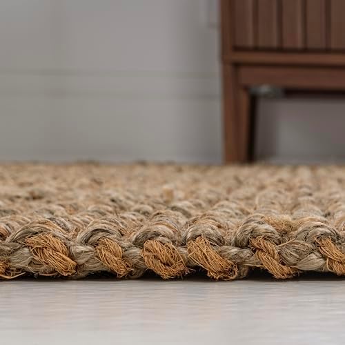 JONATHAN Y Biot Handwoven Jute Solid Natural Indoor Area Rug, 5x8, Traditiona...