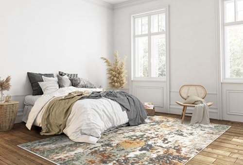 Keen Home Design Abstract Non-Shedding Area Rug, Soft Thick Pile, 4x6