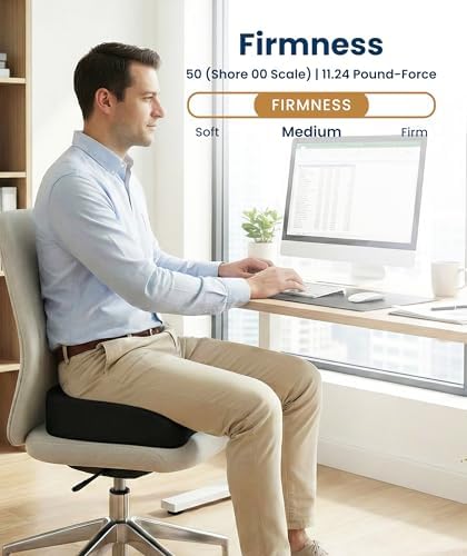 Everlasting Comfort Doctor Recommended Memory Foam Seat Cushion for Office Ch...