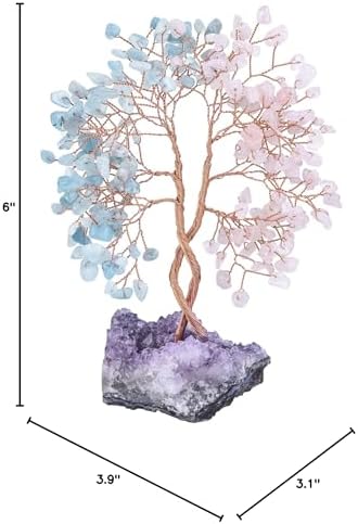 mookaitedecor Natural Crystal Tree with Amethyst Cluster Base