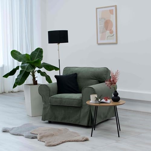MASTERS OF COVERS Corduroy Ektorp Armchair Cover for The IKEA Ektorp Chair Sl...