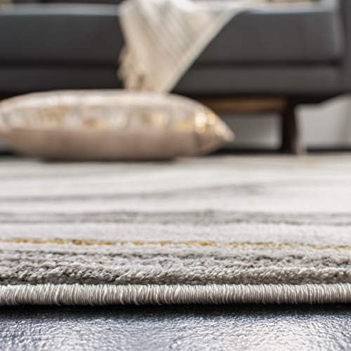 SAFAVIEH Craft Area Rug 6'7"x9', Modern Grey & Gold CFT819F